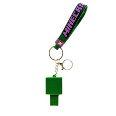 Bagito Dětská klíčenka Minecraft Creeper s poutkem a karabinou 22cm