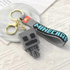 Bagito Dětská klíčenka Minecraft Skeleton s poutkem a karabinou 22cm