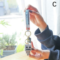 Bagito Dětská klíčenka Minecraft Skeleton s poutkem a karabinou 22cm