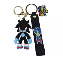 Bagito Dětská klíčenka Ježek Sonic Shadow s poutkem a karabinou 22cm