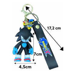 Bagito Dětská klíčenka Ježek Sonic Shadow s poutkem a karabinou 22cm