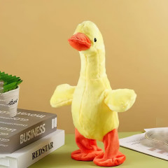 Plush Interaktivní plyšová hračka Kačka zpívající chodící USB 35cm