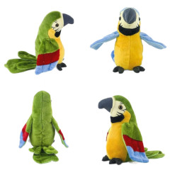 Plush Interaktivní plyšová hračka Papoušek opakující mávající 21cm
