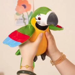Plush Interaktivní plyšová hračka Papoušek opakující mávající 21cm