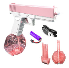 bHome Automatická vodní pistole Spray se zásobníky růžová