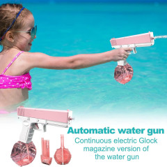 bHome Automatická vodní pistole Spray se zásobníky růžová