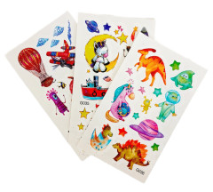 Toybit Sada tetování Glitter se šperky a nálepkami 18ks