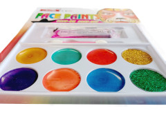 FunCo Dětská sada barev na obličej a tělo METALIC 10ks