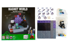 Toybit Magnetická stavebnice Minecraft Dragon world svítící 100ks