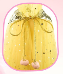 bHome Souprava Žlutá pelerína se šperky a rukavicemi 10ks