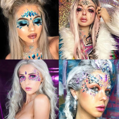 FunCo Samolepící maska na oči Kamínky křišťál