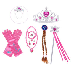 FunCo Anna Frozen Velká sada doplňků s copánkem a šperky 9v1