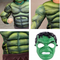 FunCo Dětský kostým Svalnatý Hulk s maskou 110-122 M