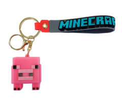 Bagito Dětská klíčenka Minecraft Prase s poutkem a karabinou