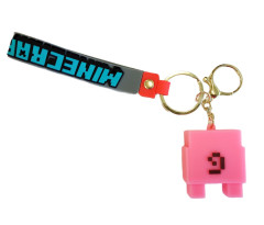 Bagito Dětská klíčenka Minecraft Prase s poutkem a karabinou
