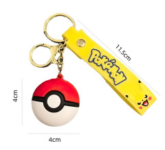Bagito Dětská klíčenka Pokémon Pokébal s poutkem a karabinou