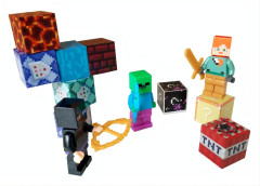 Toybit Magnetická stavebnice Minecraft s figurkami 36ks
