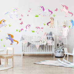 Inspio Dětské samolepky na zeď - Unicorns
