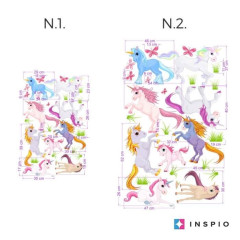 Inspio Dětské samolepky na zeď - Unicorns N.2 - Veľká sada