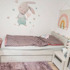 Inspio Dětské samolepky na zeď - Zajíček se srdíčkem N.1. (880)