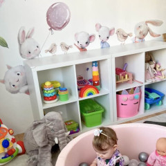 Inspio Akvarelové samolepky na zeď za komodu z textilní fólie N.1 - DOPRAVA