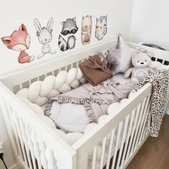 Inspio Dětské samolepky na zeď - Zvířátka nad postýlku N.1. (830)