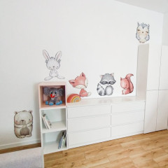 Inspio Dětské samolepky na zeď - Zvířátka nad postýlku N.1. (830)
