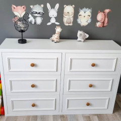 Inspio Dětské samolepky na zeď - Zvířátka nad postýlku N.1. (830)