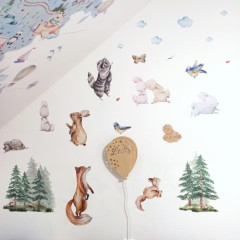 Inspio Samolepka na zeď Woodland - Veselá zvířátka z lesa N.1. (1170)