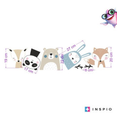 Inspio Samolepky do dětského pokoje - Zvířátka od 19 do 28 cm (840)
