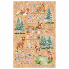 Inspio Korkový koberec - Srnky, zajíčci a dětské hry