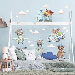 Inspio Nálepky na zeď - Zvířátka na cestách