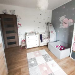 Inspio Dětské samolepky na zeď kolem dveří - Šedí plyšoví medvídci II N.1 – VPRAVO OD DVEŘÍ (960)