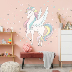 Inspio Nálepky na zeď - Samolepicí jednorožec pro holky