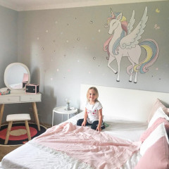 Inspio Nálepky na zeď - Samolepicí jednorožec pro holky N.1. (1170)