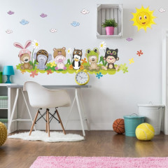 Inspio Dětské samolepky na zeď - Kamarádi na louce