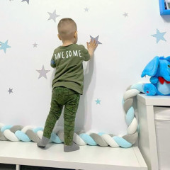 Inspio Samolepka na zeď - Malé mentolové hvězdičky Mentolové - 57 hvězd (840)