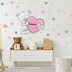 Inspio Dětská samolepka na stěnu - Medvídek
