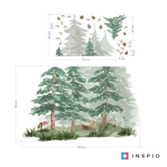Inspio Samolepky na zeď - Lesní krajina v dětském pokoji