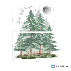 Inspio Samolepky na zeď - Les za svitu měsíce