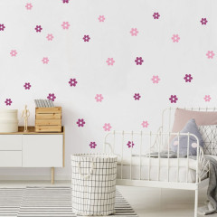 Inspio Samolepky do dívčího pokoje - Květy v růžovém