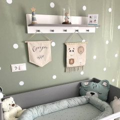 Inspio Bílé tečky na zeď - samolepky do ložnice