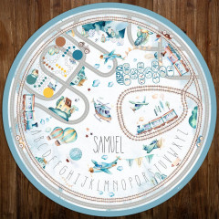 Inspio Podložka na hraní s cestami, vláčkem a jménem