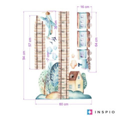 Inspio Dětský metr na zeď - Vláček pro kluky