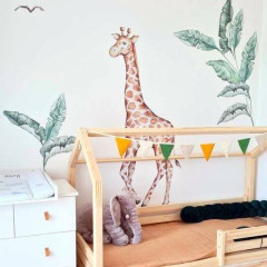 Inspio Dětské samolepky na zeď - Žirafa ze světa safari