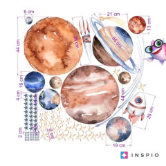 Inspio Samolepky na zeď - Vesmír s hvězdami