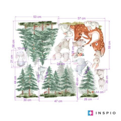 Inspio Dětské samolepky na zeď - Lesní zvířátka