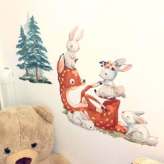 Inspio Dětské samolepky na zeď - Lesní zvířátka
