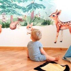 Inspio Samolepky na zeď dětské - Lesní zvířátka