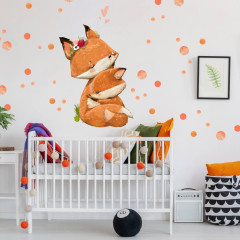 Inspio Nálepky na zeď - Lišky v objetí